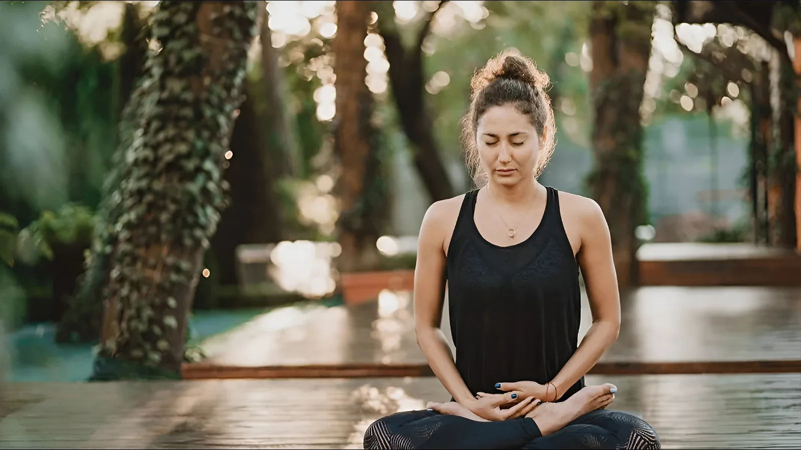 Sattva Park Cubix Apartment in North Bangalore yoga deck